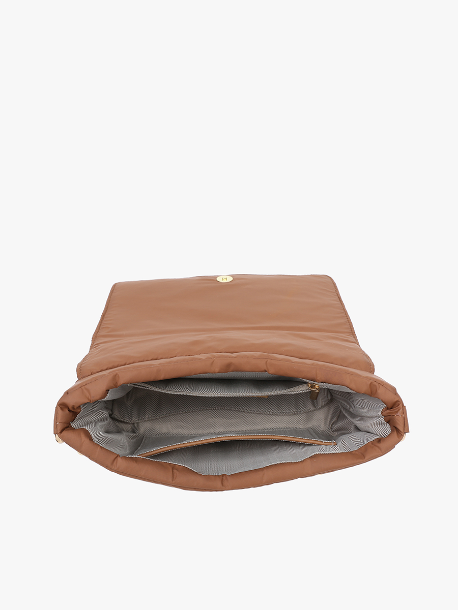 Lala Vegan Quilted Chain Crossbody in - Jen & Co. vegan handbag