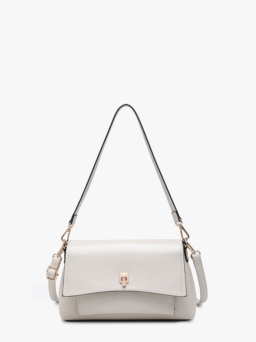 Bella Vegan Shoulder Bag Greige - Jen & Co. vegan handbag