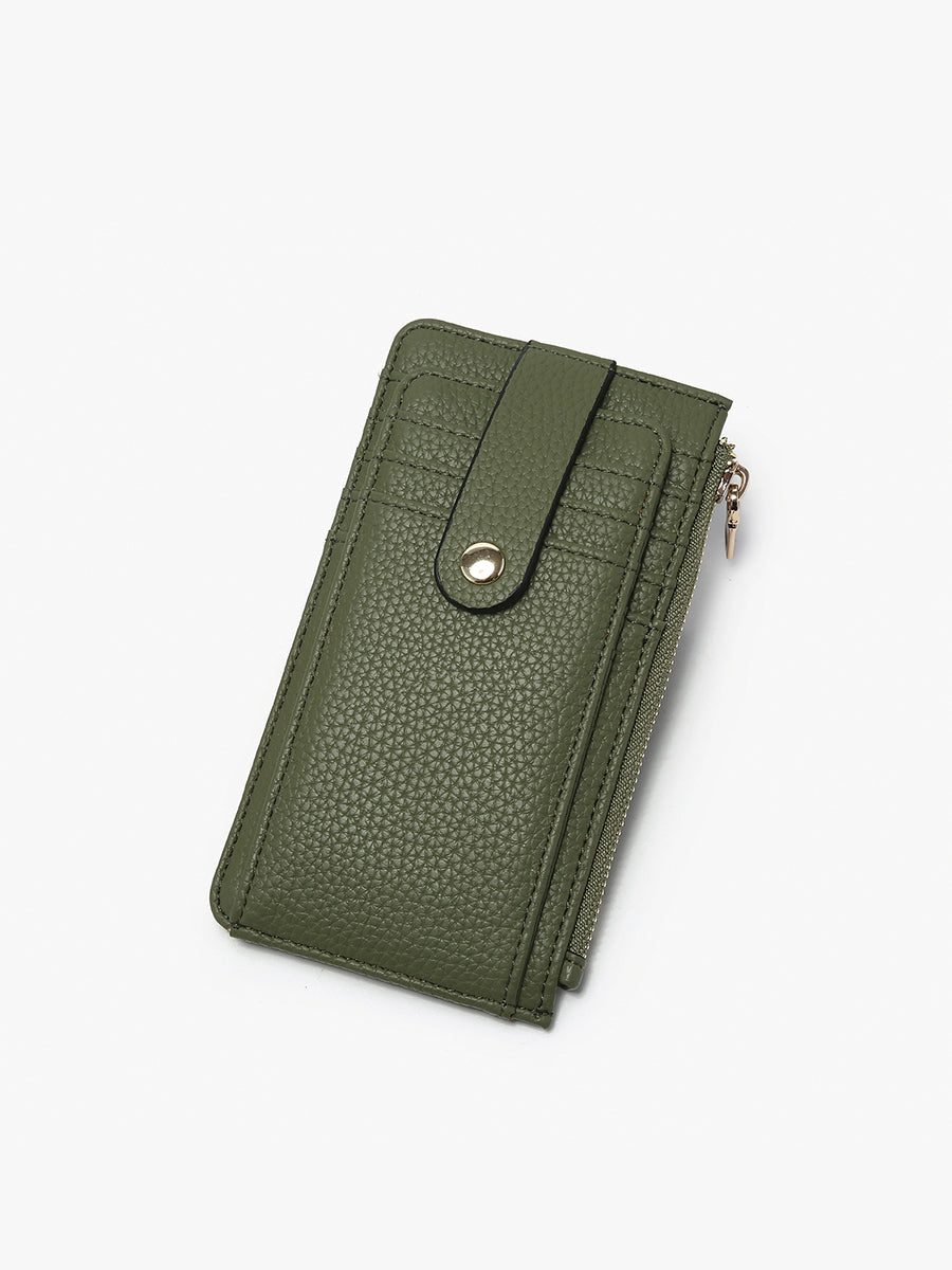 Mae Vegan Multi-Card Wallet Olive - Jen & Co. vegan handbag