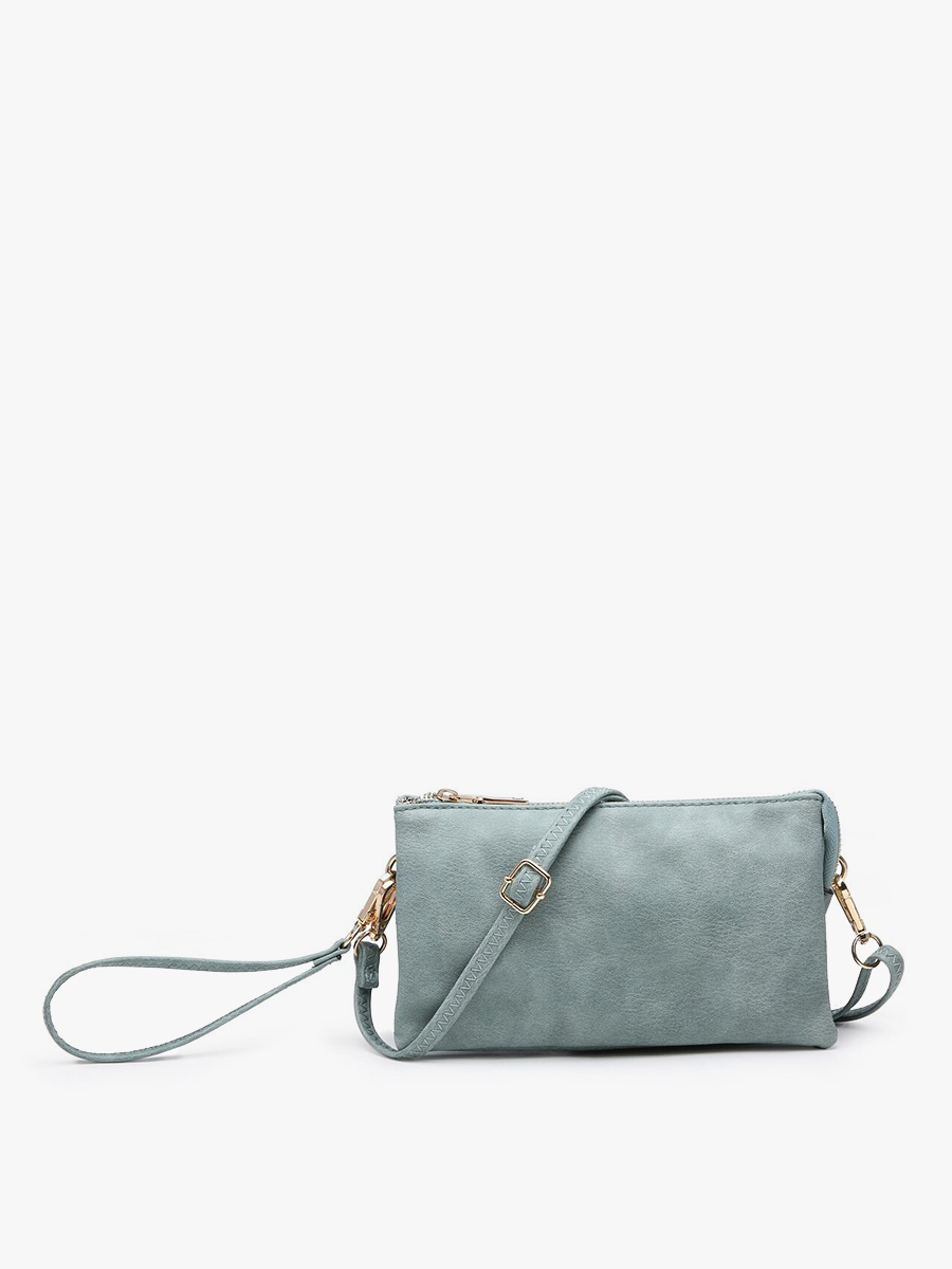 Riley Vegan Crossbody in Teal - Jen & Co. vegan handbag