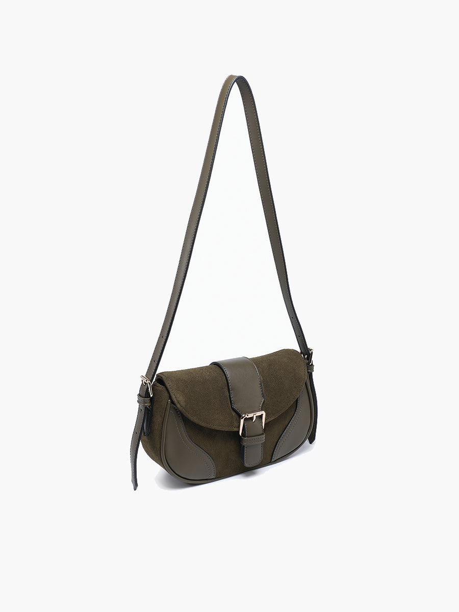 Duffy Vegan Suede Shoulder Bag