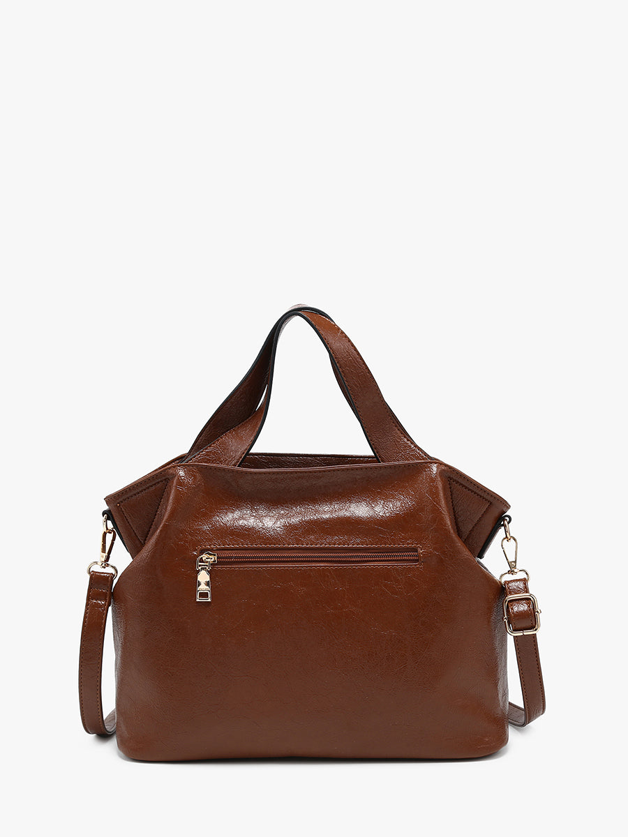 Isabella Vegan Satchel - Jen & Co. vegan handbag