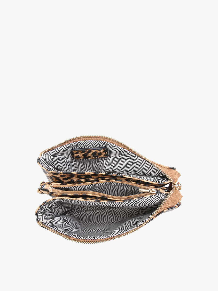 Riley Vegan Leopard Crossbody in - Jen & Co. vegan handbag