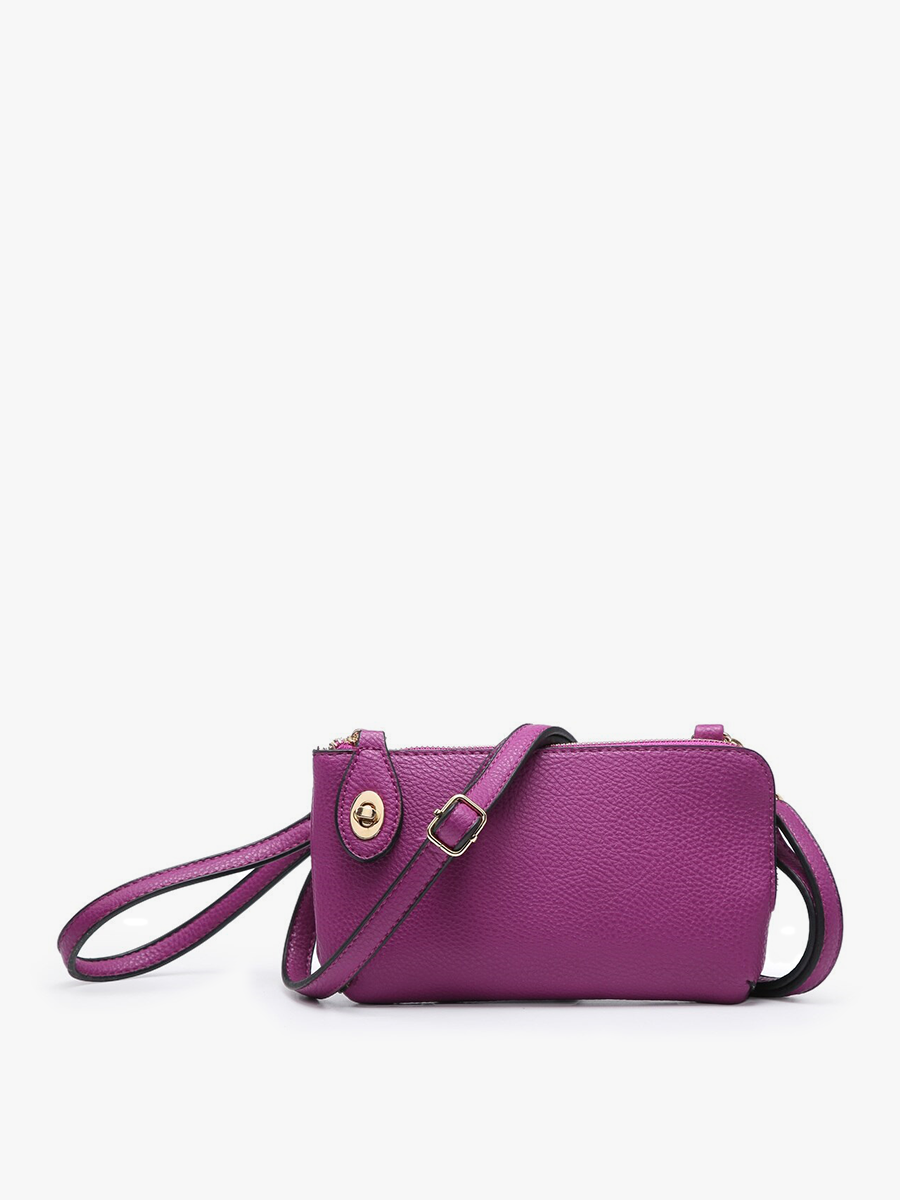 Kendall Vegan Crossbody in Purple - Jen & Co. vegan handbag