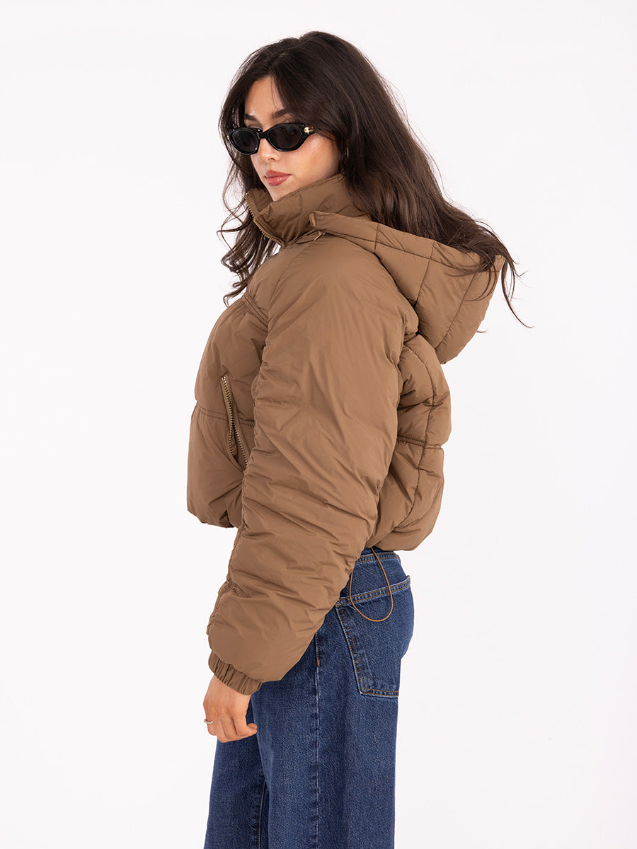 Miranda Nylon Puffer Jacket - Jen & Co. vegan handbag