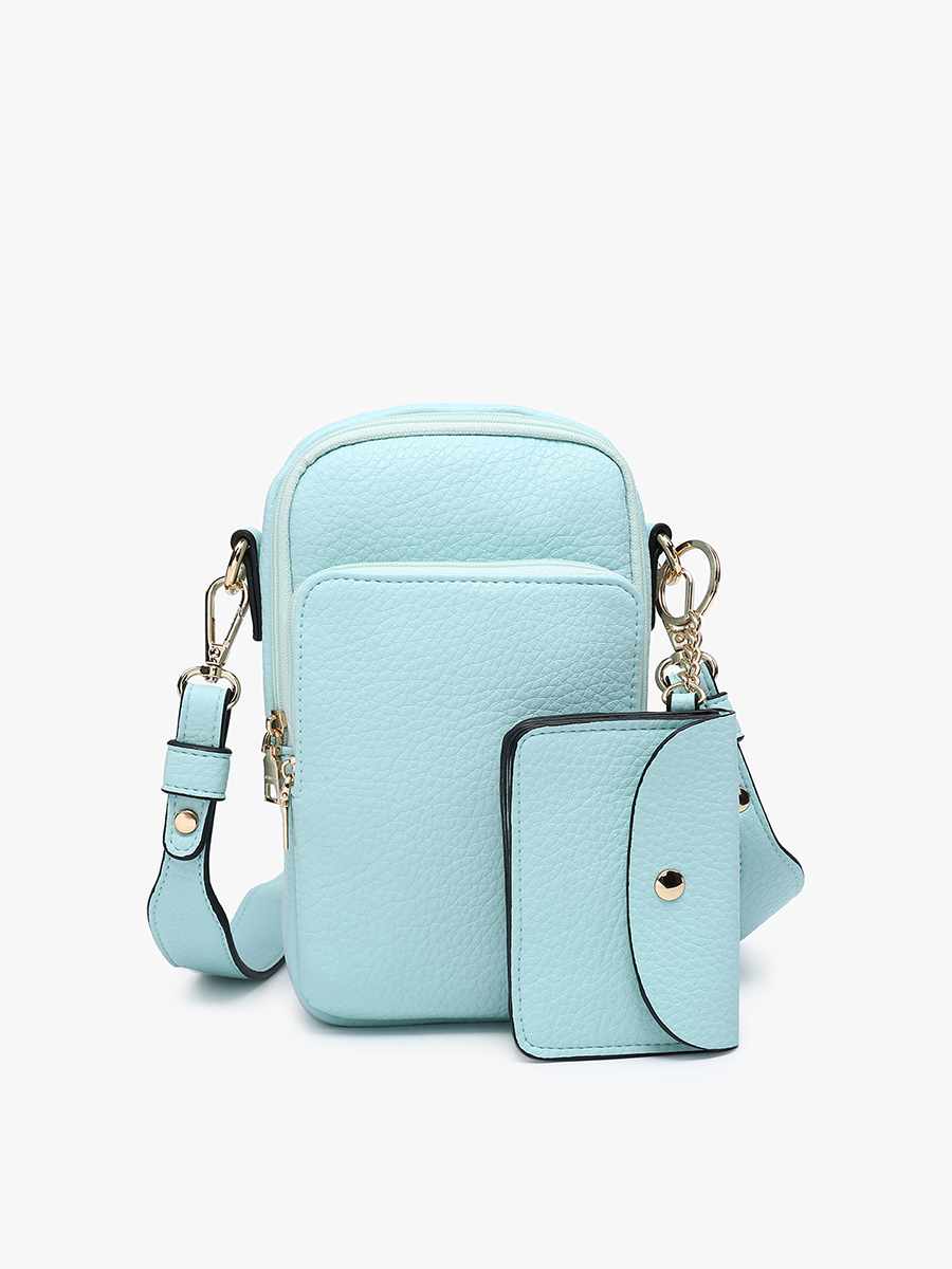 Parker Vegan Crossbody Arctic Blue - Jen & Co. vegan handbag