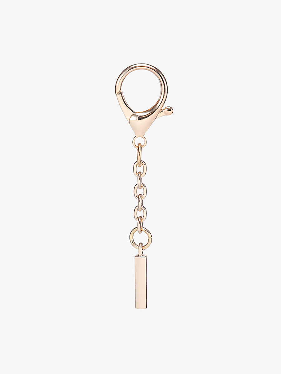 Letter Bag Charm Metal I - Jen & Co. vegan handbag
