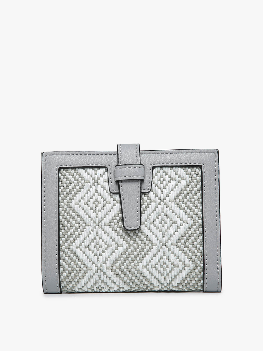 Bessie Vegan Wallet in Diamond-Lt.Grey - Jen & Co. vegan handbag