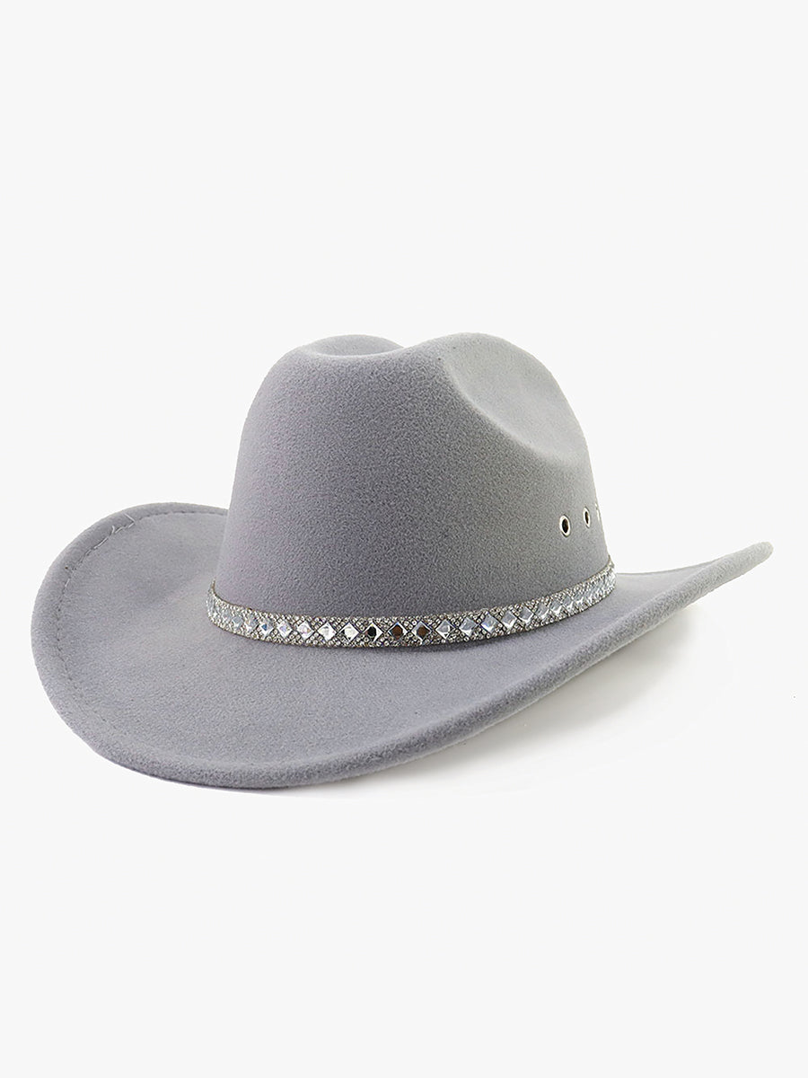 Baye Rhinestone Trim Fedora