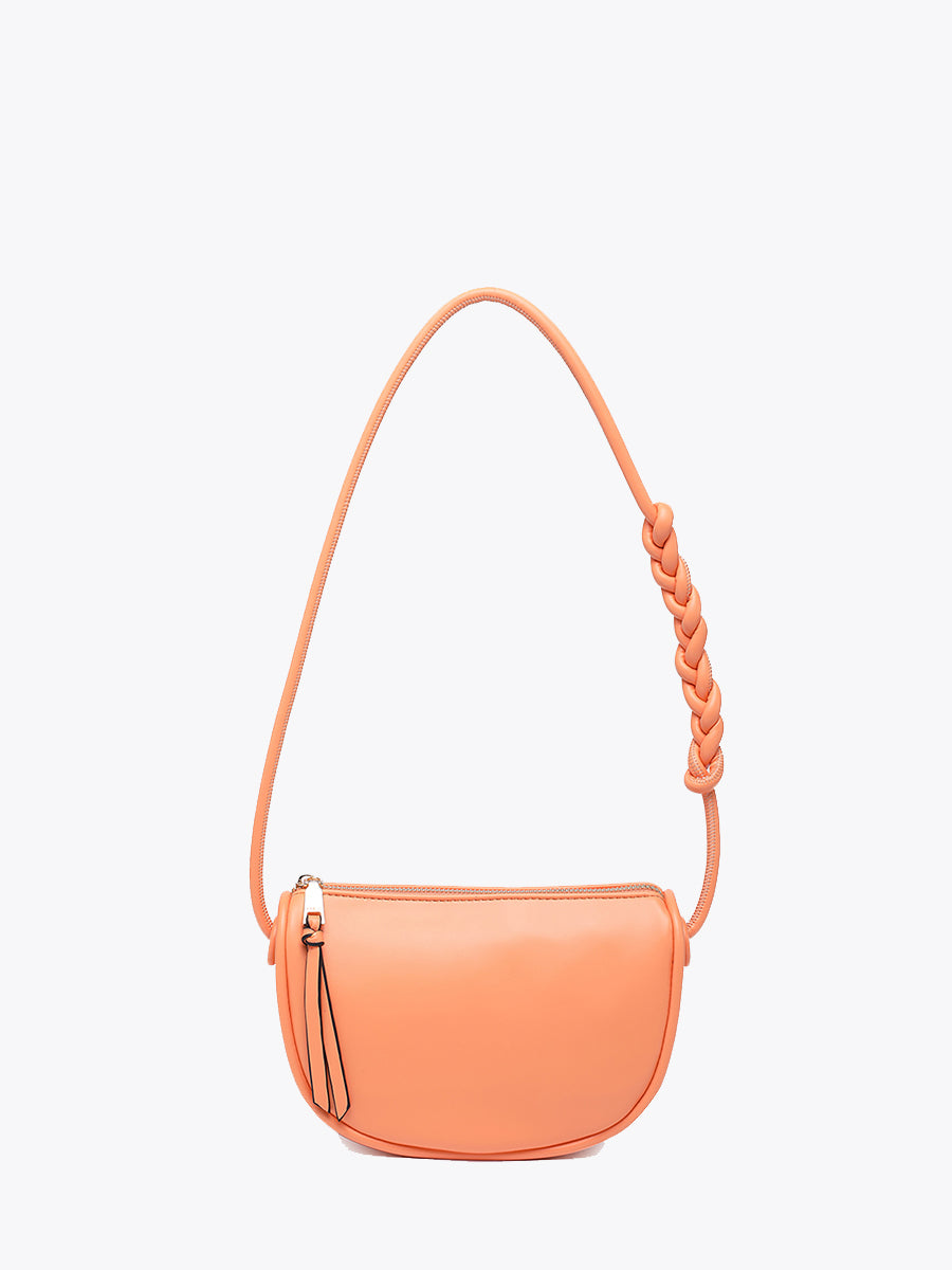 Annaka Vegan Shoulder Bag in Sherbet - Jen & Co. vegan handbag
