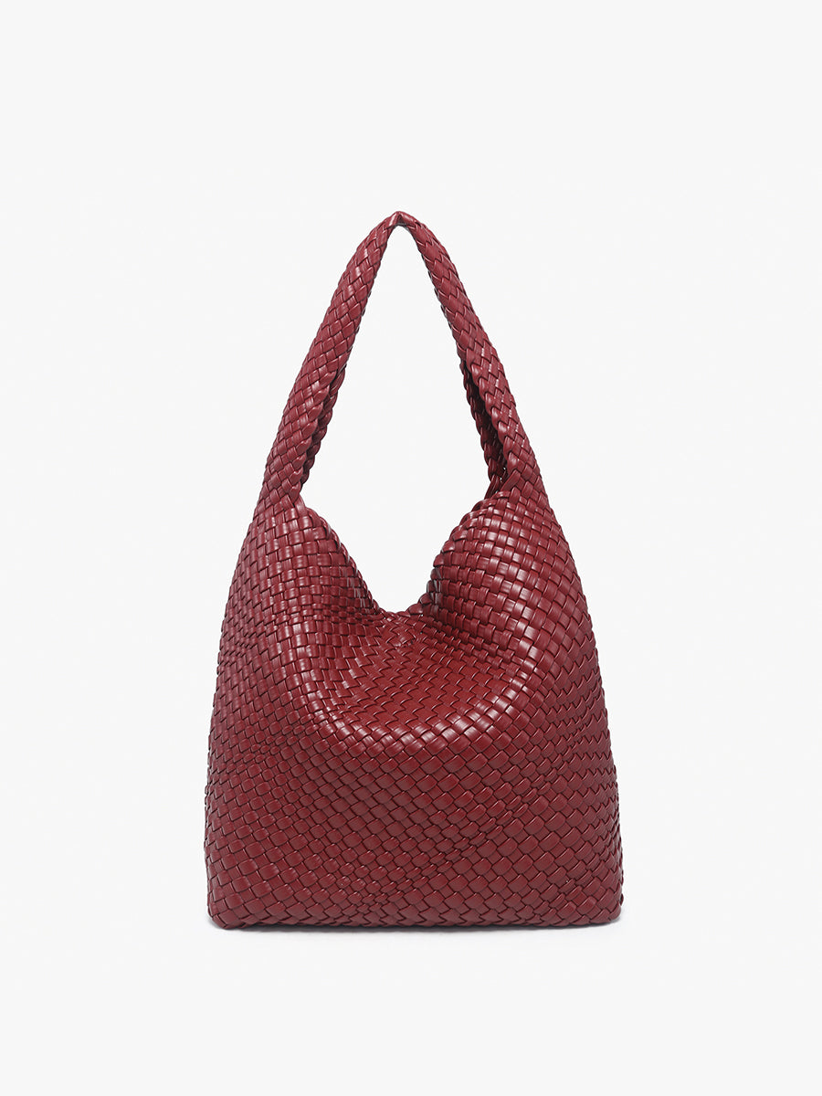 Rachel Handwoven Hobo - Jen & Co. vegan handbag