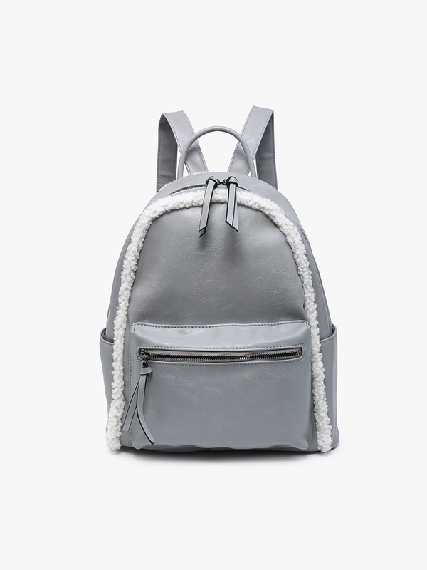 Bria Sherpa Trim Backpack: Cozy & Chic Carryall – Jen & Co.