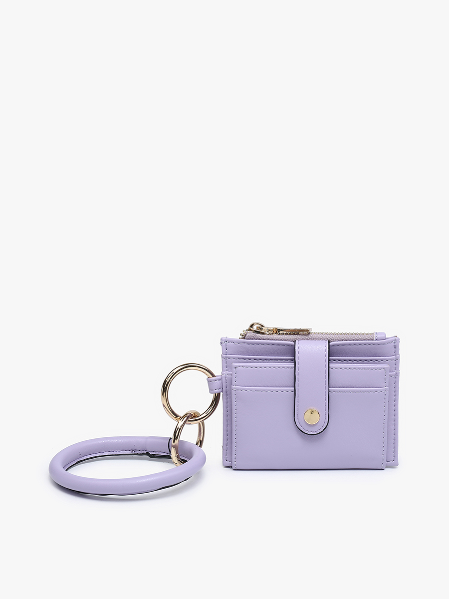 Sammie Vegan Wallet w/ Bangle in Lavender - Jen & Co. vegan handbag