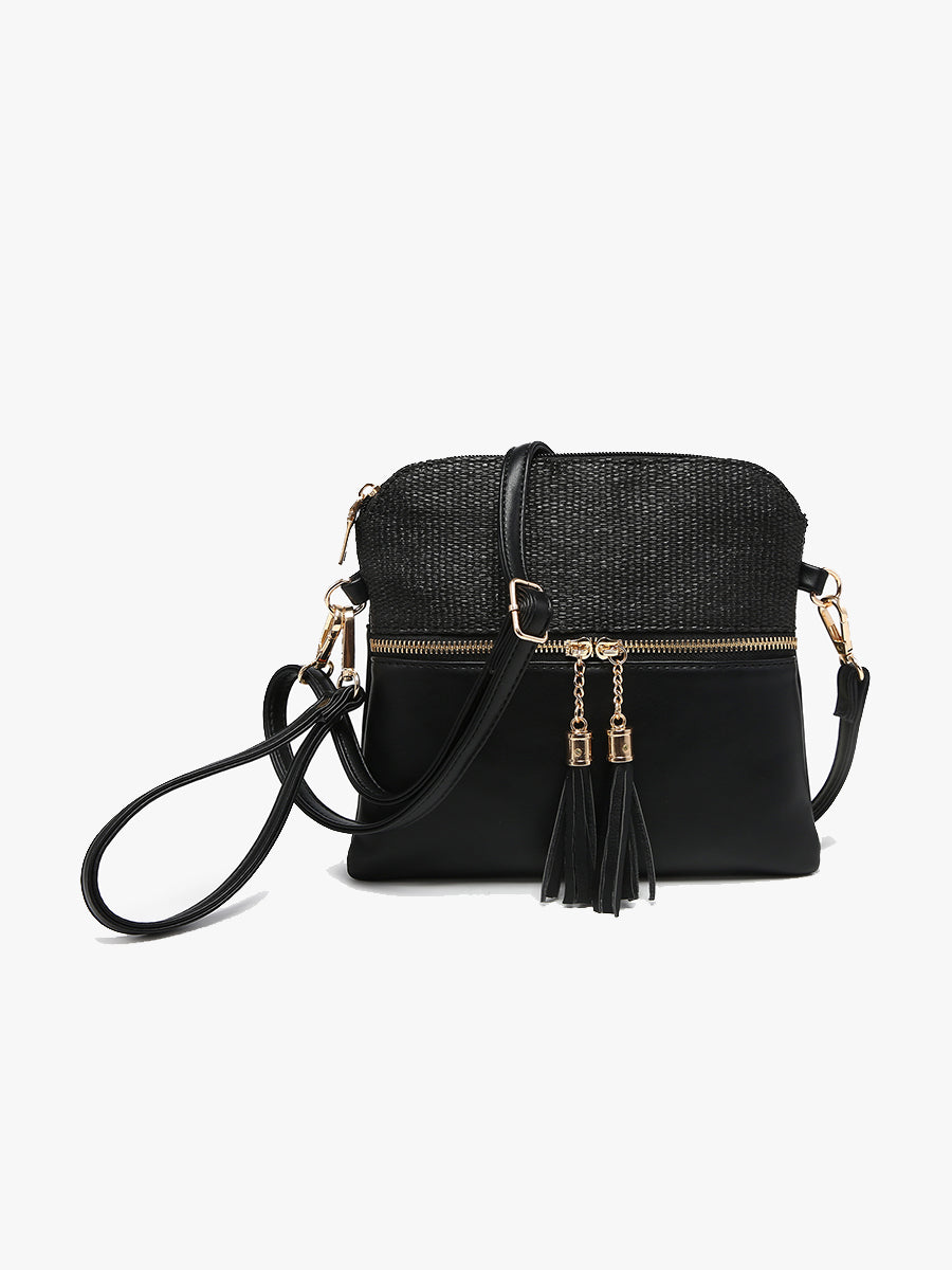 Tara Vegan Micro Straw Crossbody