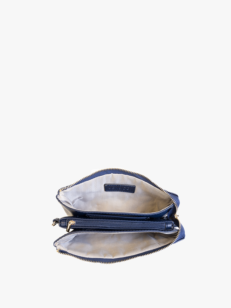 Riley Chevron Knit Crossbody - Jen & Co. vegan handbag