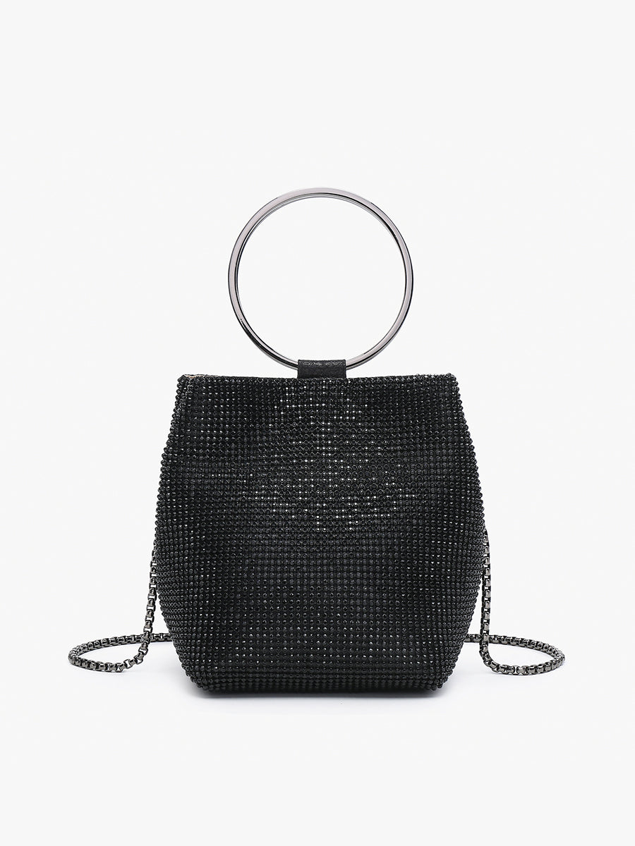 Luna Rhinestone Clutch - Jen & Co. vegan handbag
