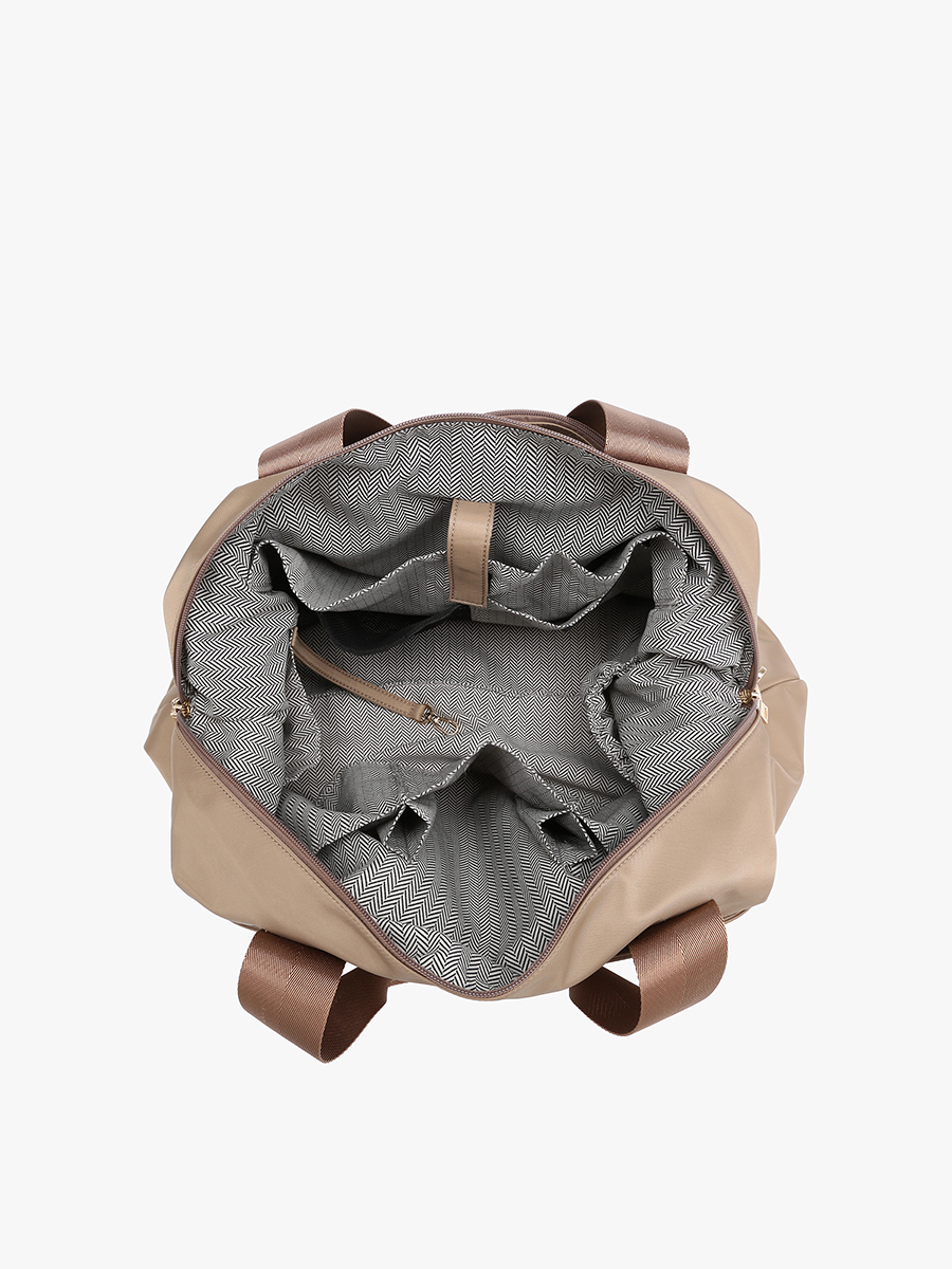 Navy Vegan Nylon Weekender - Jen & Co. vegan handbag