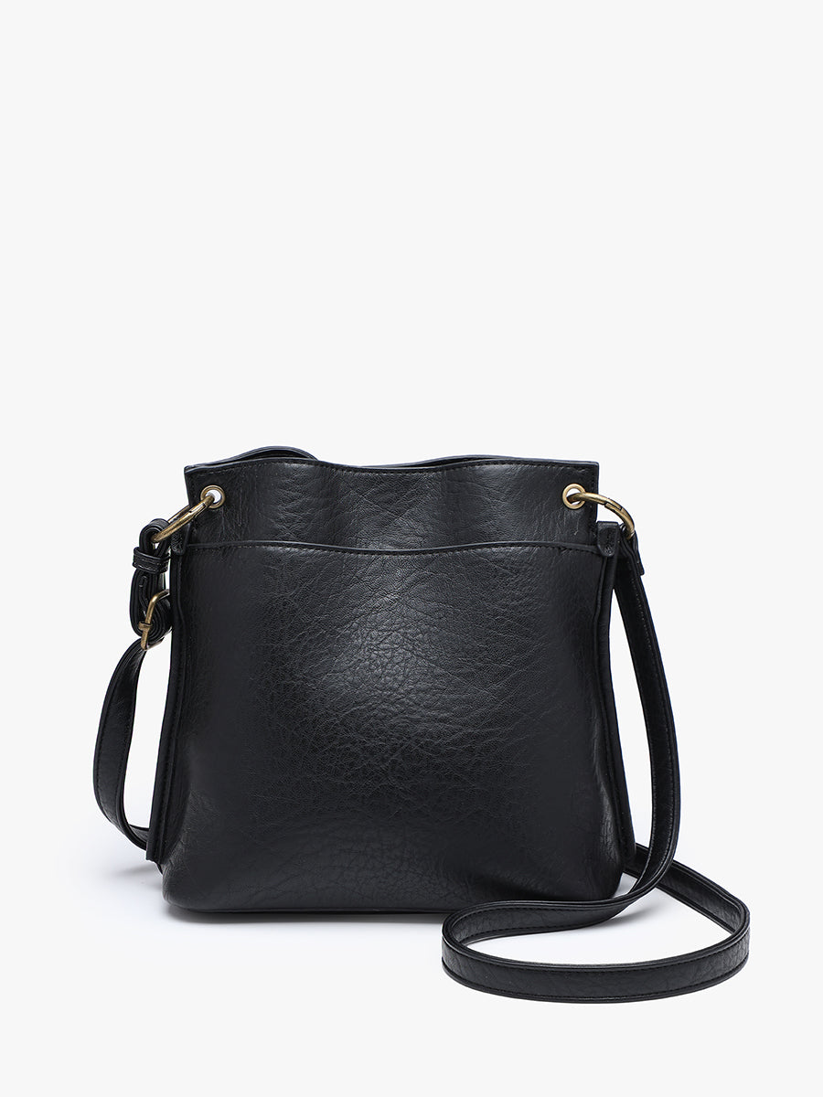 Sutton Vegan Crossbody Black - Jen & Co. vegan handbag