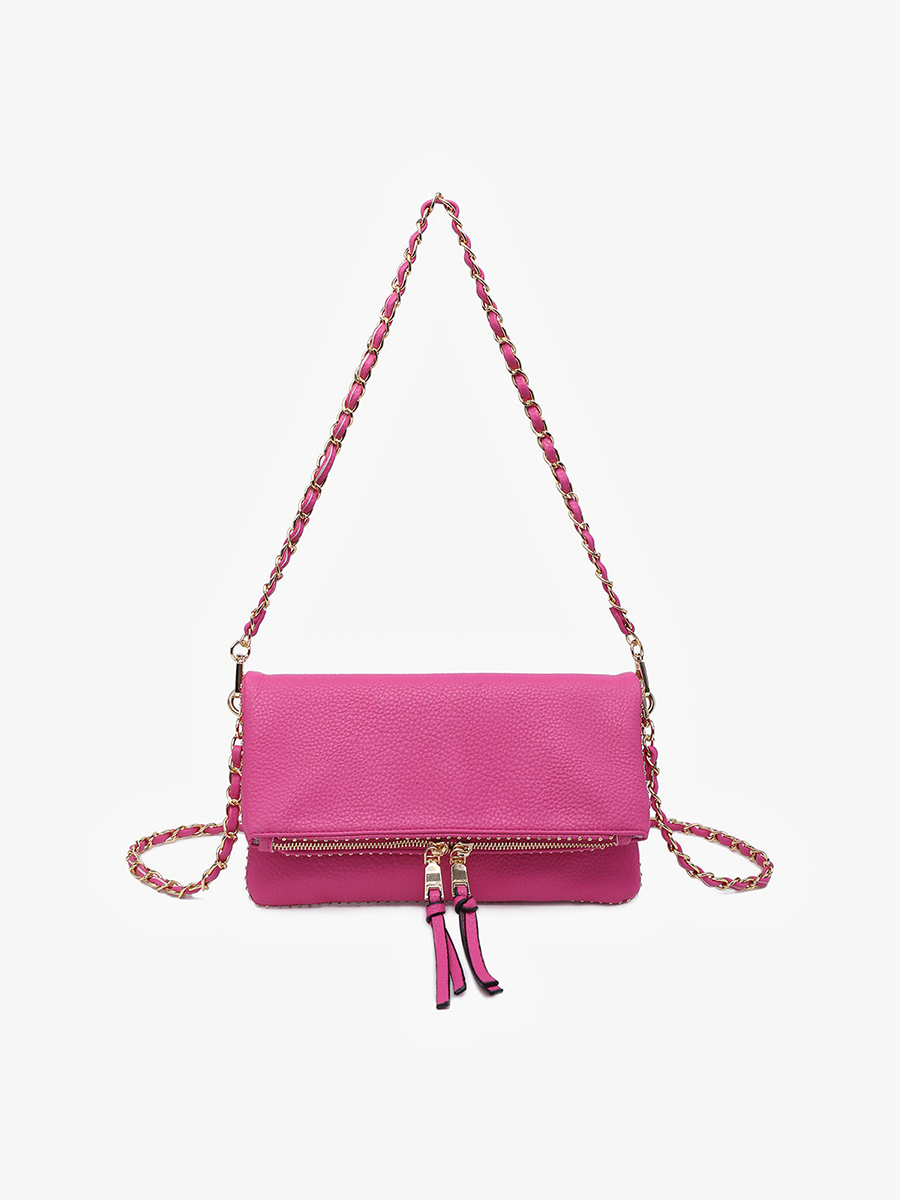 Julie Vegan Studded Crossbody Bubblegum - Jen & Co. vegan handbag
