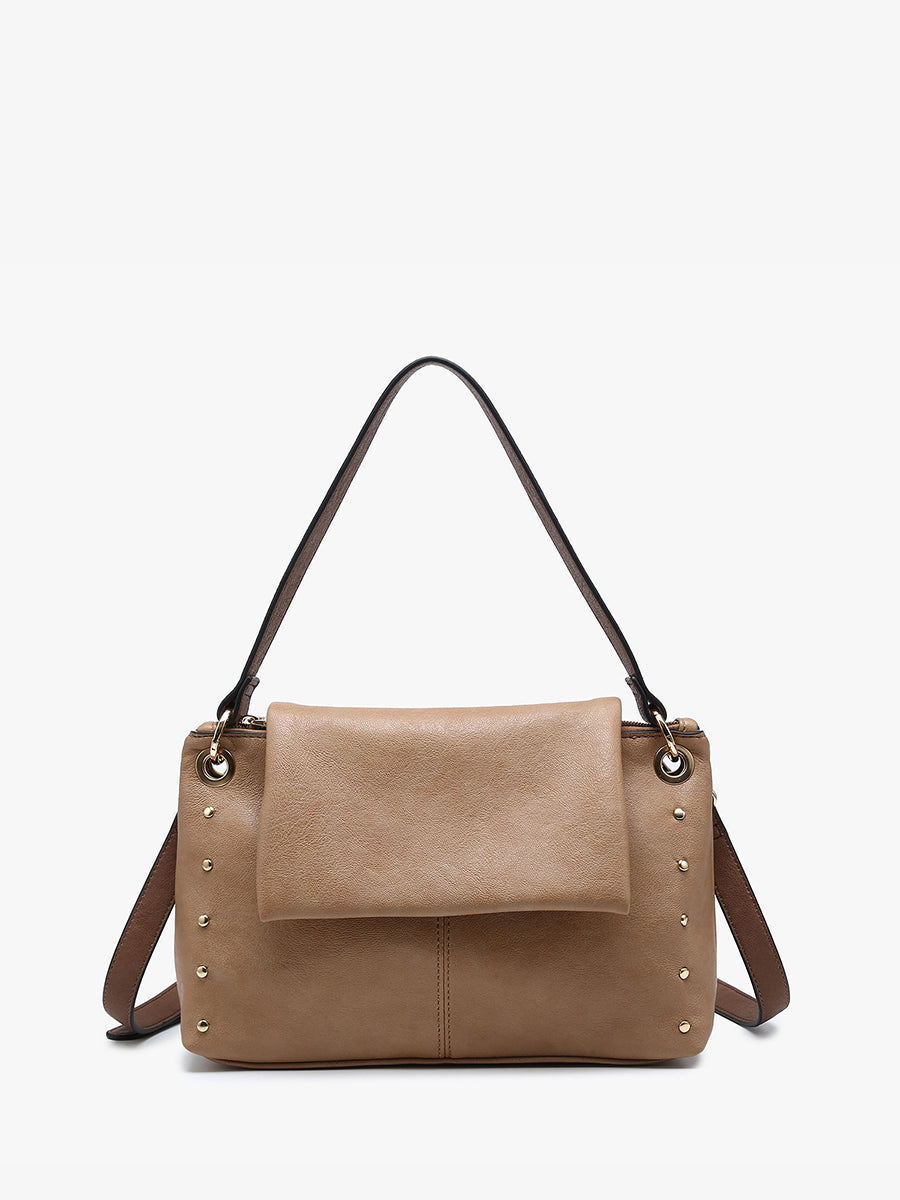 Juliana Vegan Crossbody/Shoulder Bag Khaki Brown - Jen & Co. vegan handbag