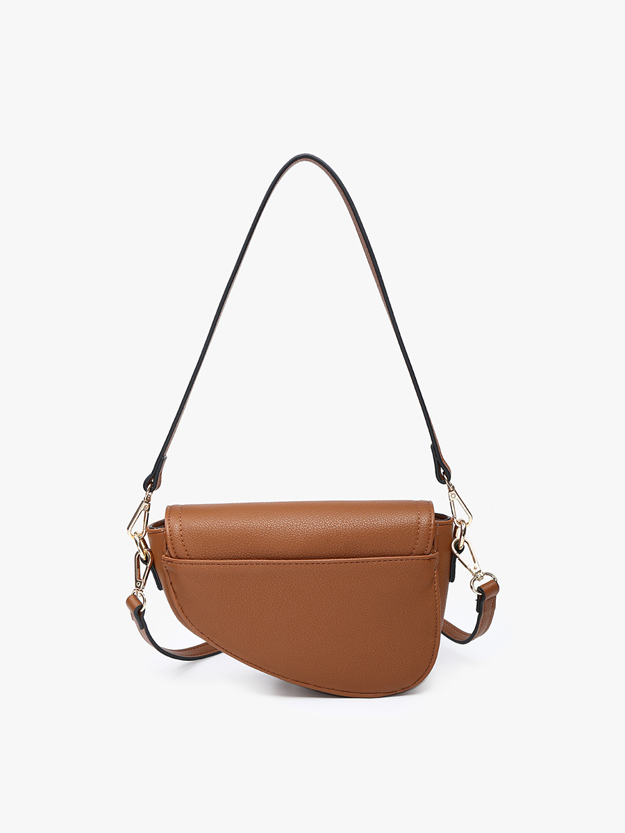 Marisol Vegan Asymmetrical Saddle Bag - Jen & Co. vegan handbag