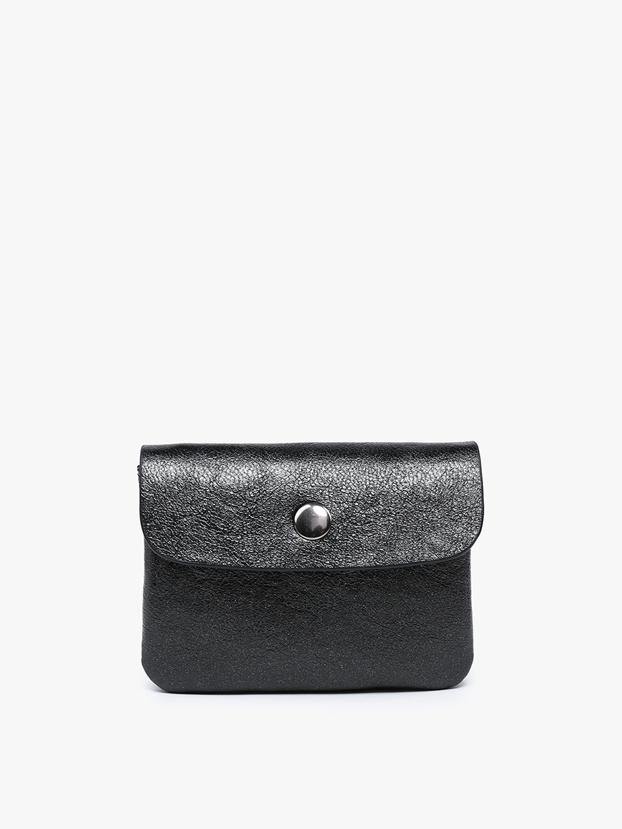 Ethel Vegan Mini Clutch Black - Jen & Co. vegan handbag