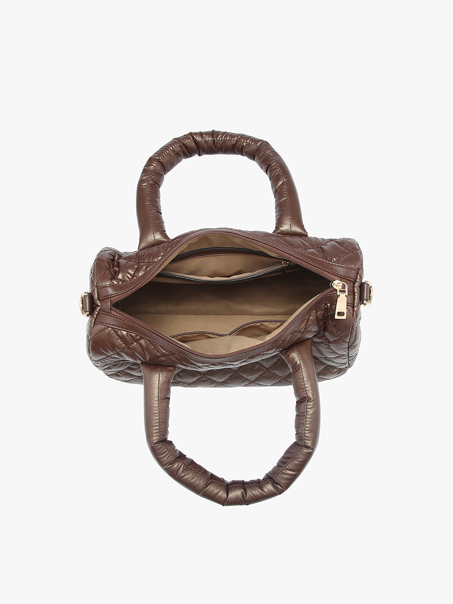 Trista Vegan Quilted Satchel - Jen & Co. vegan handbag