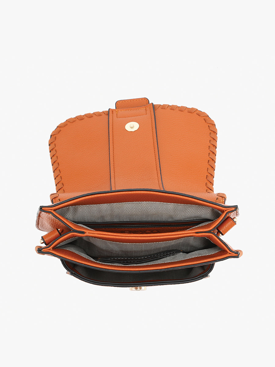 Sandra Vegan Buckle Crossbody - Jen & Co. vegan handbag