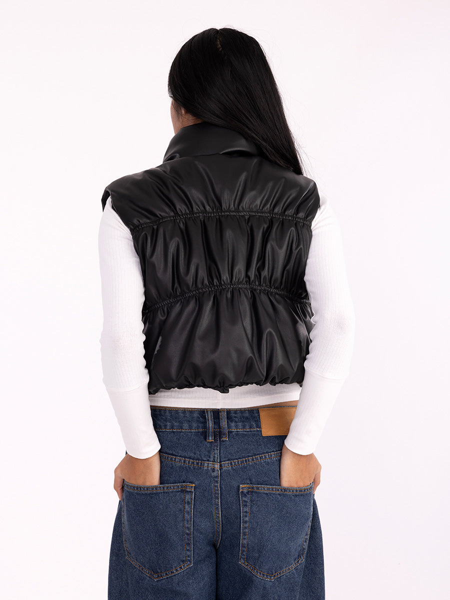 Cindy Vegan Leather Vest - Jen & Co. vegan handbag