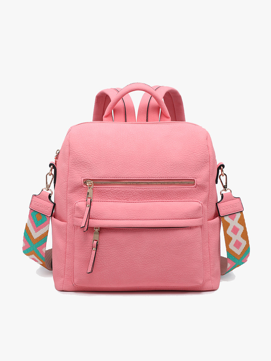 amelie convertible backpack tan scrunchy leather Vegan Leather | Amelia Backpack
