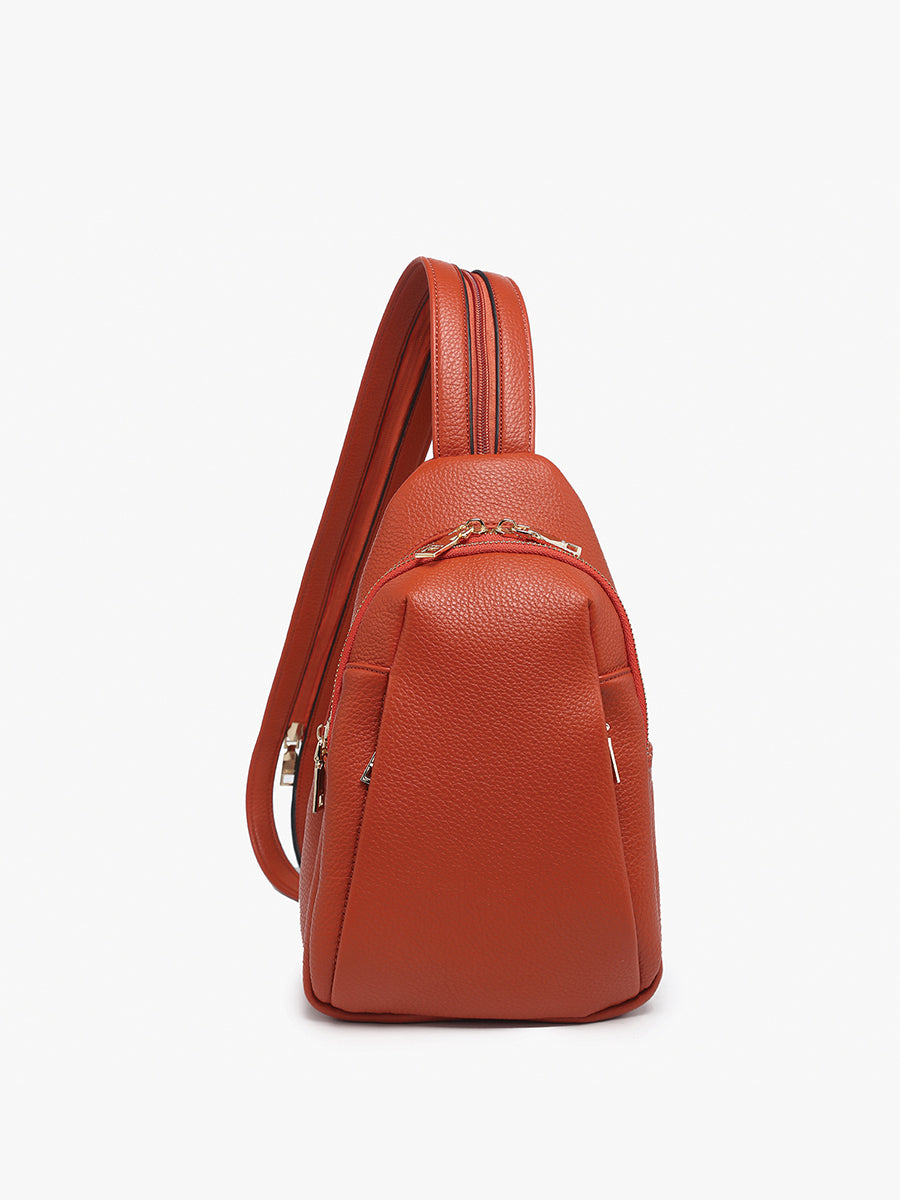 convertible sling backpack purse leather Jen & Co Ari Convertible Sling Bag