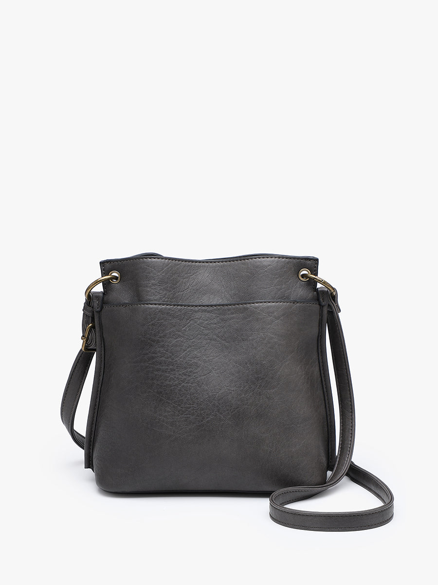 Sutton Vegan Crossbody Warm Grey - Jen & Co. vegan handbag