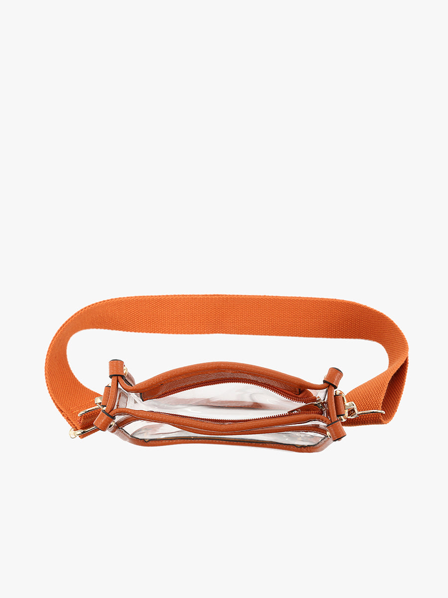 Selah Vegan Clear Crossbody - Jen & Co. vegan handbag