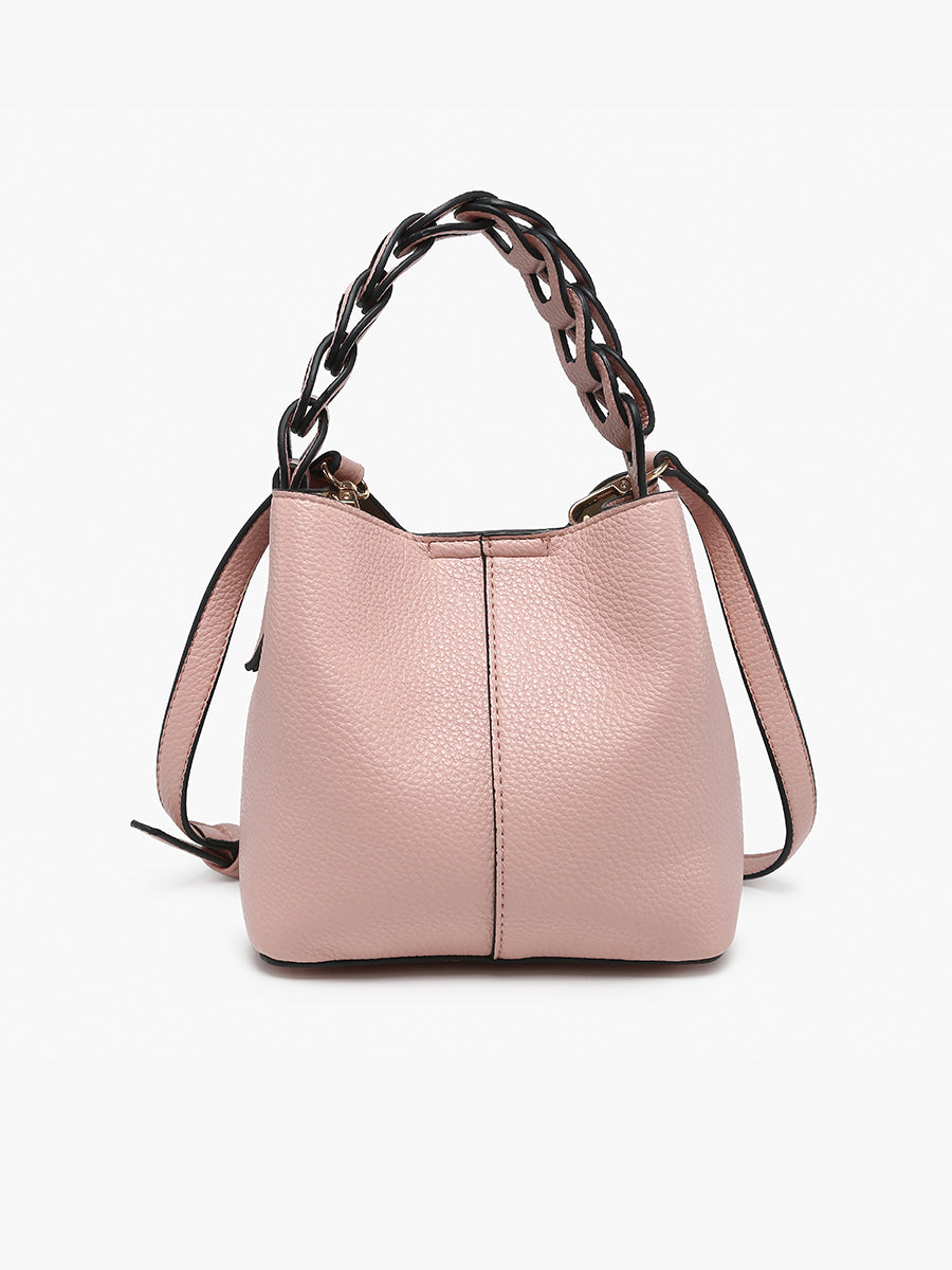 Nora Vegan Bucket Bag Lt. Pink - Jen & Co. vegan handbag