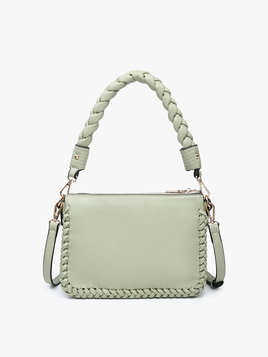 バッグ stitch design leather one shoulder bag Genuine Leather Top Stitch Petite Shoulder Bag – handbagexpress