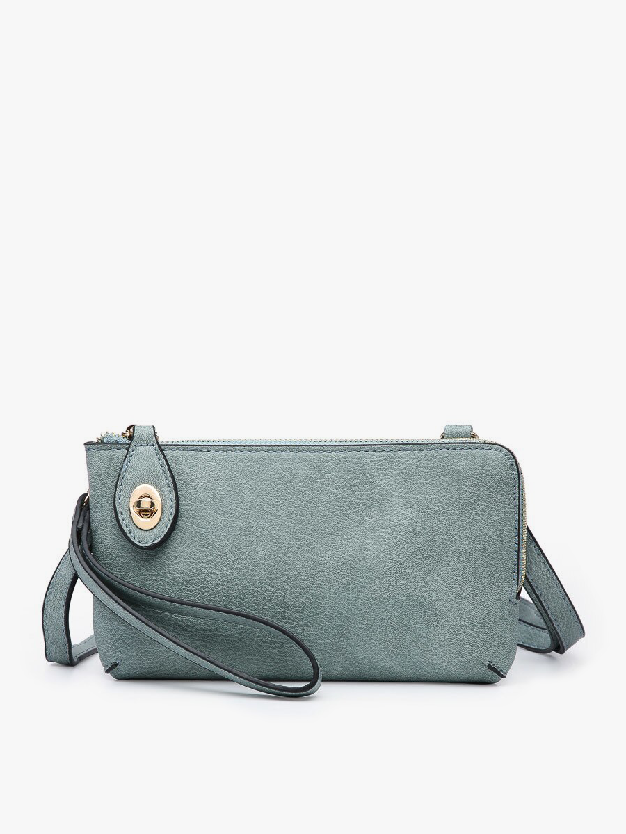 Kendall Vegan Crossbody in Teal - Jen & Co. vegan handbag