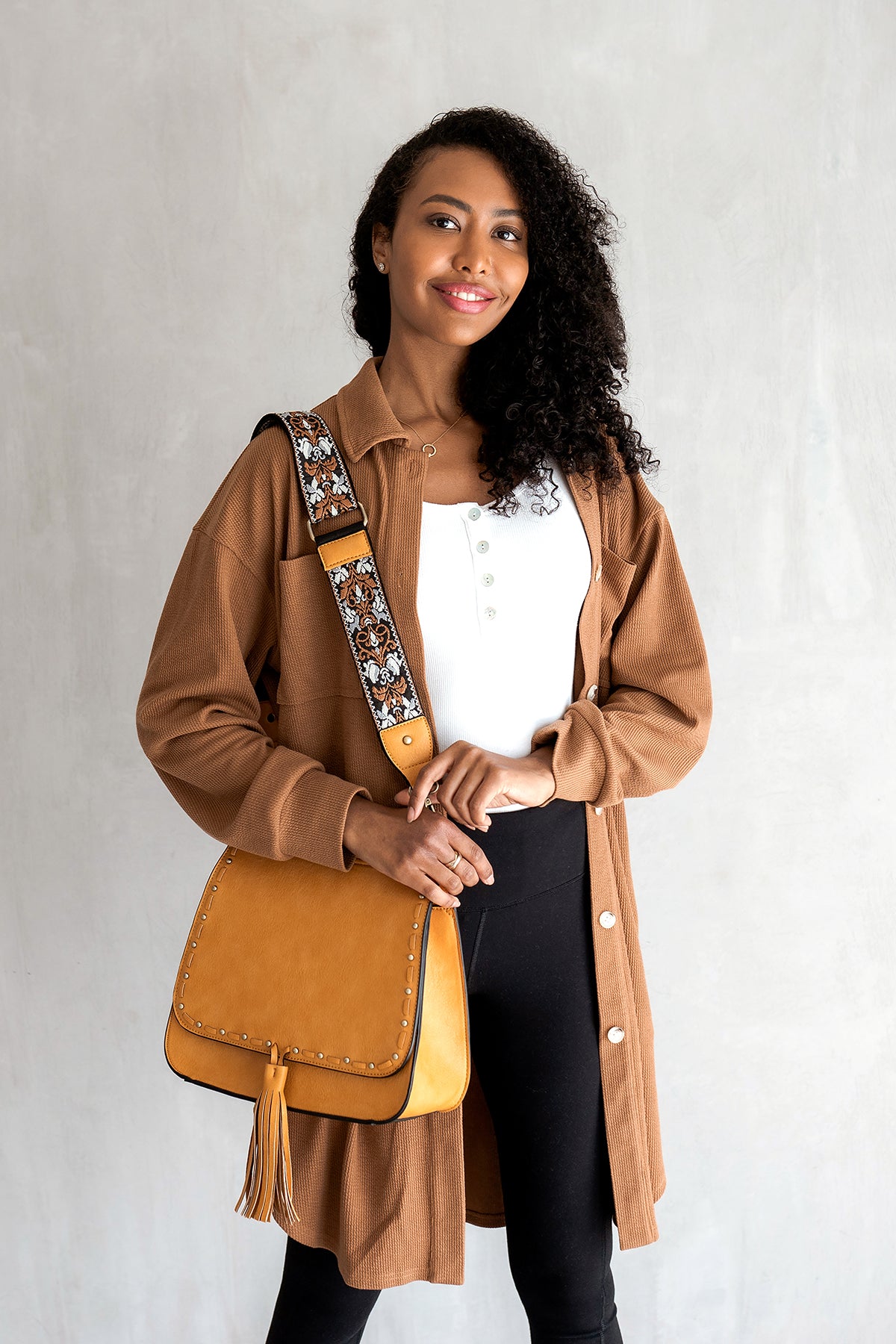 Bailey Vegan Crossbody in - Jen & Co. vegan handbag