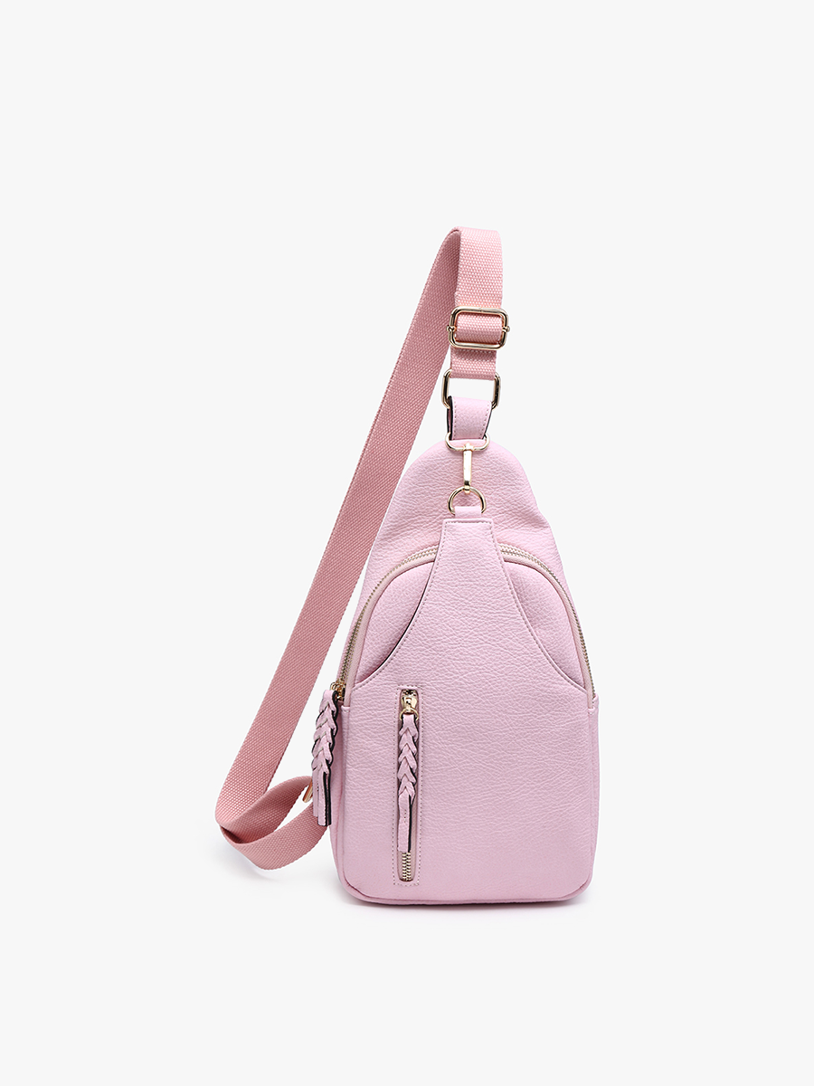 Nikki Vegan Sling Pack Bag Ballet - Jen & Co. vegan handbag