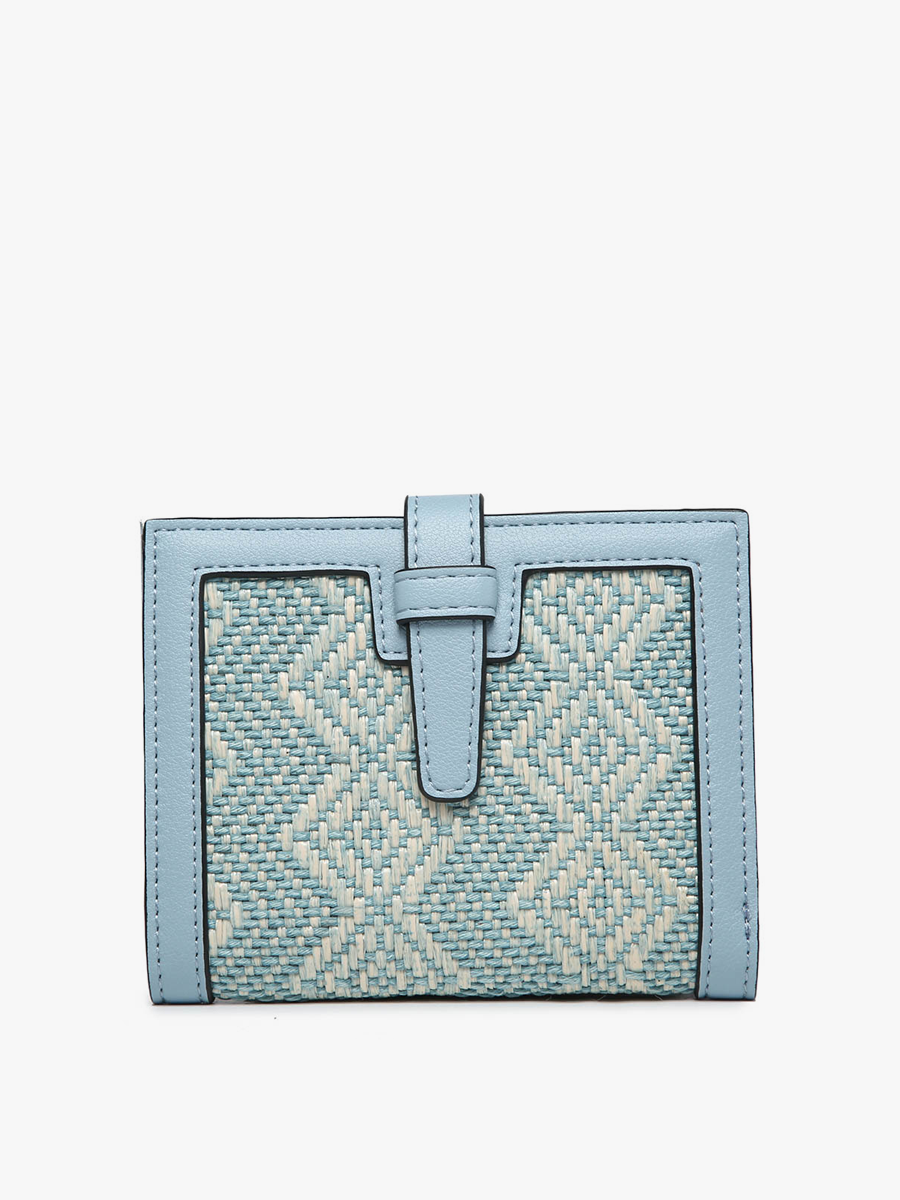 Bessie Vegan Wallet in Diamond-Blue - Jen & Co. vegan handbag