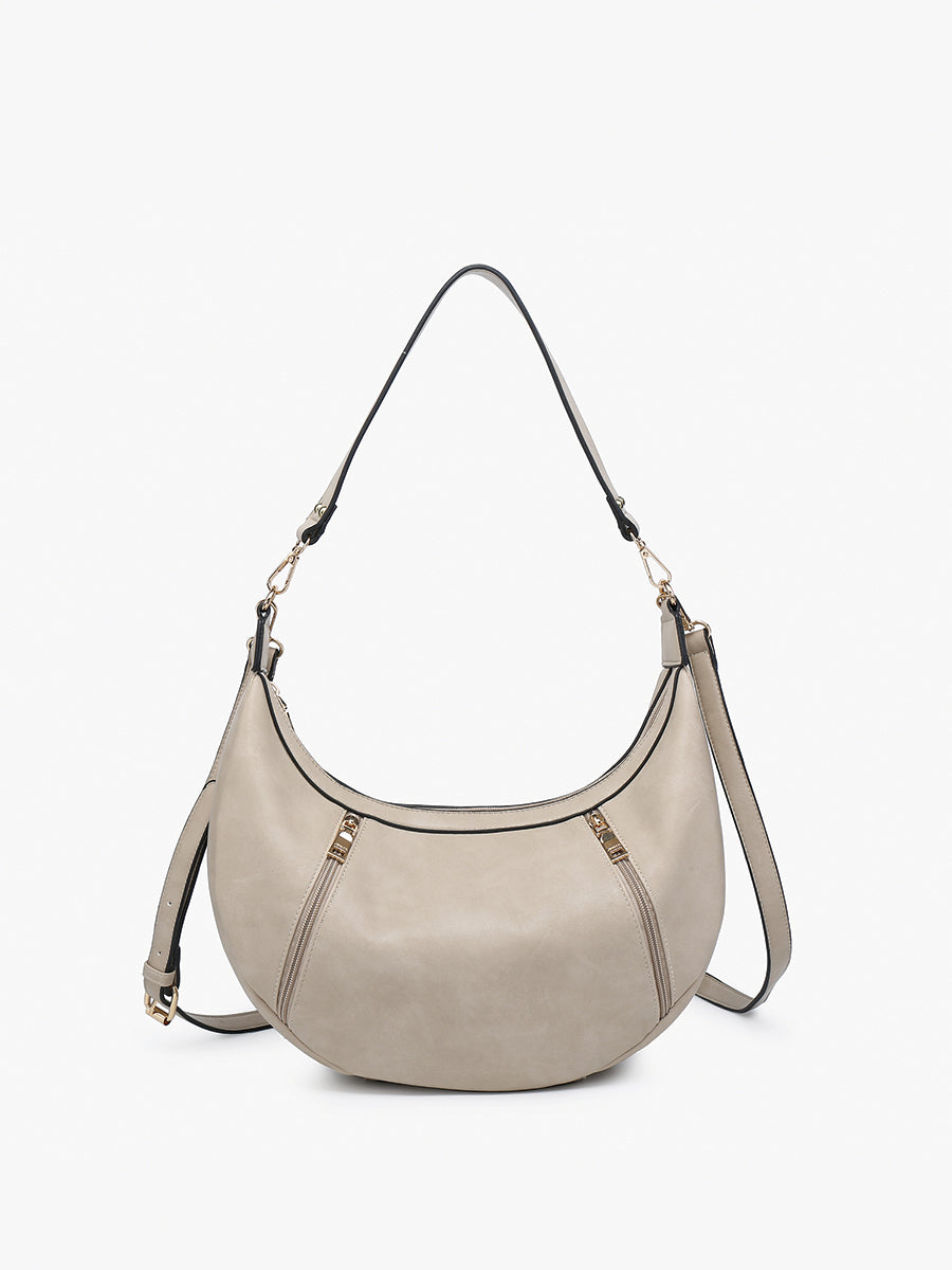 Lee Vegan Crescent Shoulder Bag Sand - Jen & Co. vegan handbag