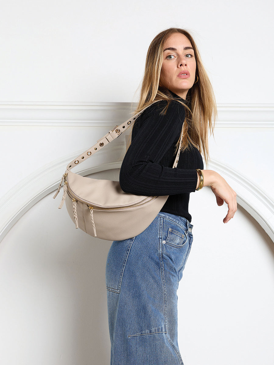 Nova Vegan Studded Belt Bag - Jen & Co. vegan handbag