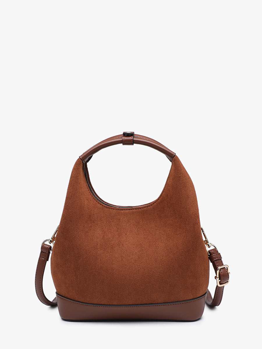 McKenna Vegan Suede Bucket Bag - Jen & Co. vegan handbag