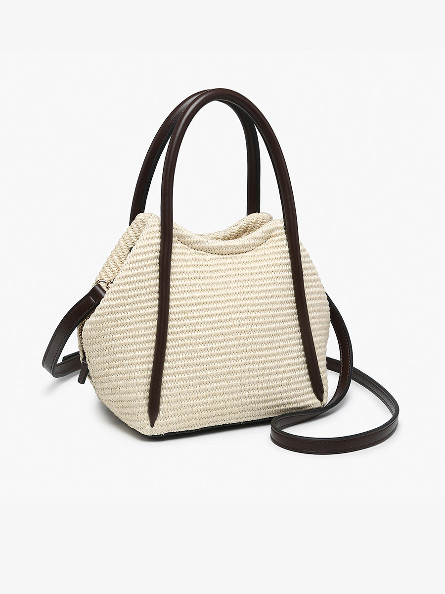 Brynne Vegan Straw Satchel