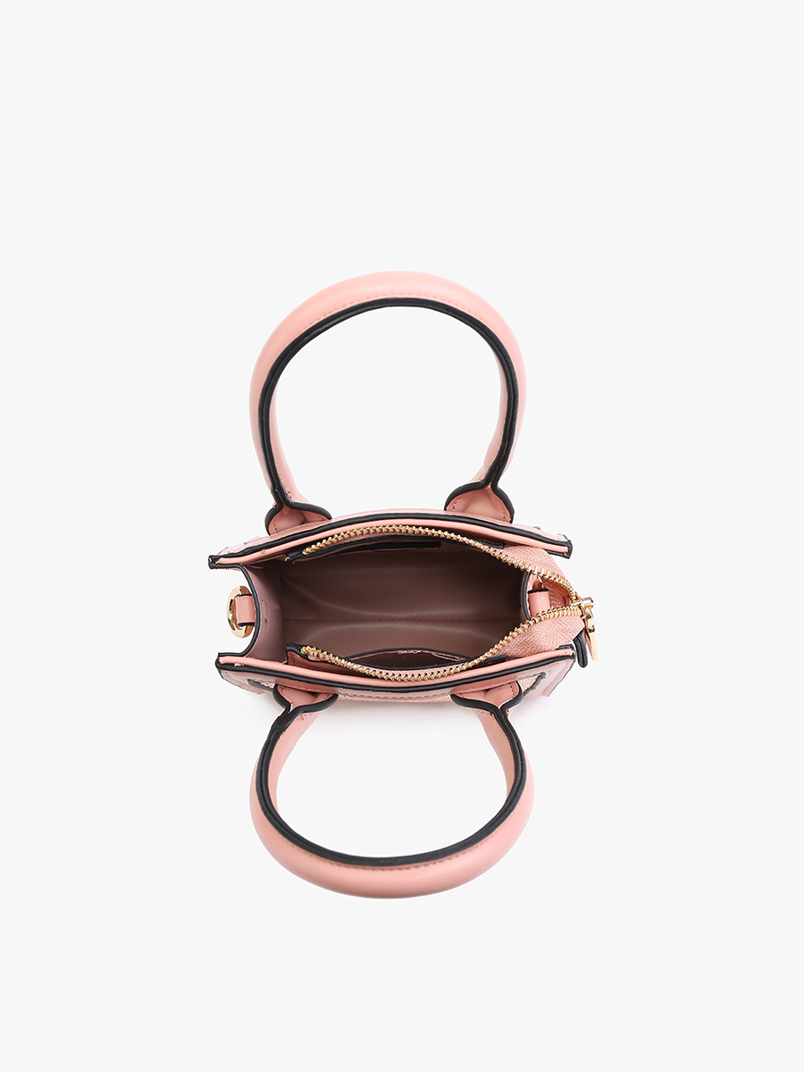 Fauna Vegan Straw Satchel - Jen & Co. vegan handbag