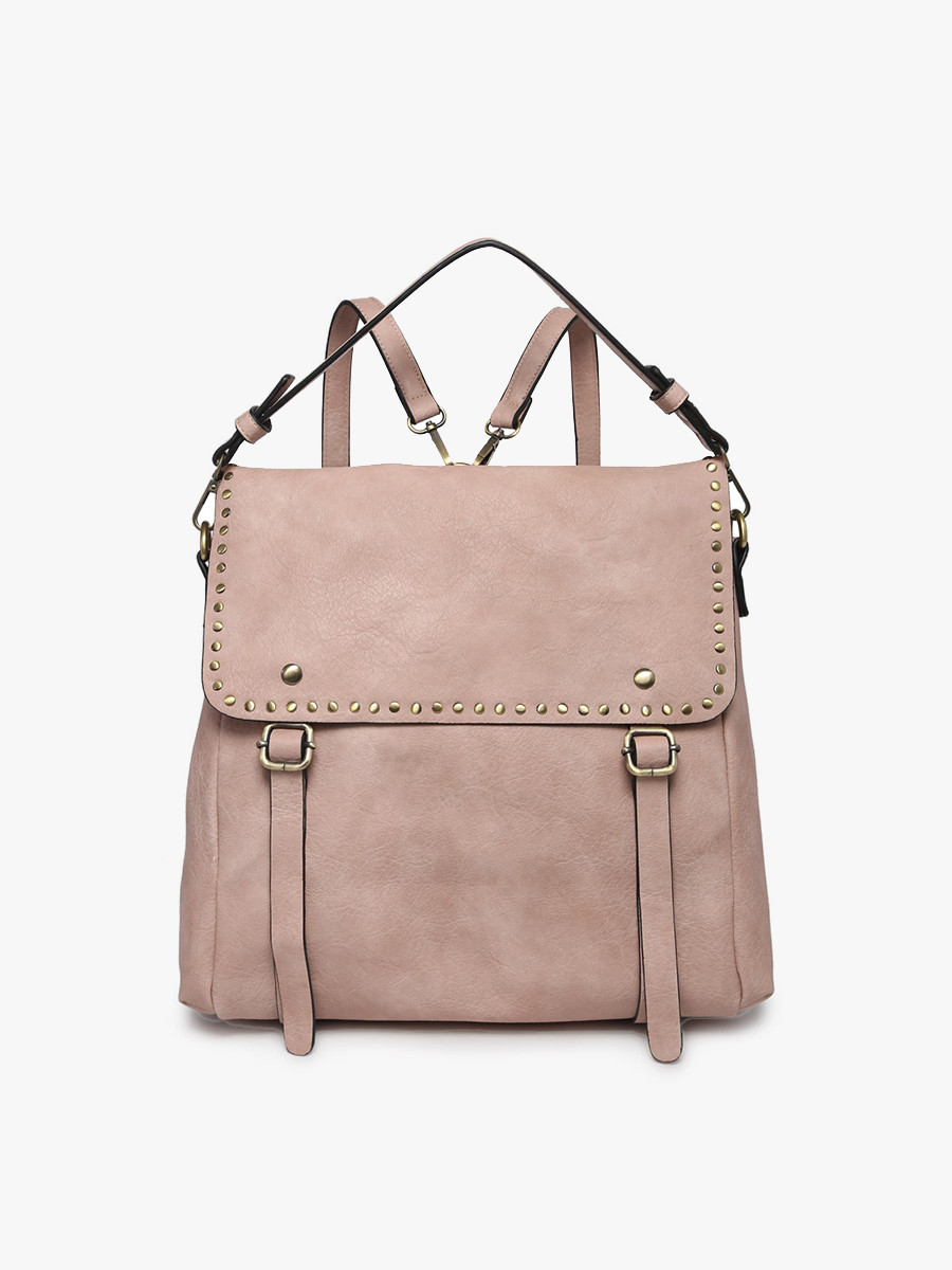 Indigo Vegan Backpack Rose Petal - Jen & Co. vegan handbag