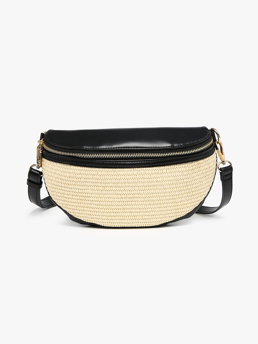 Nevaeh Vegan Straw Sling/Crossbody