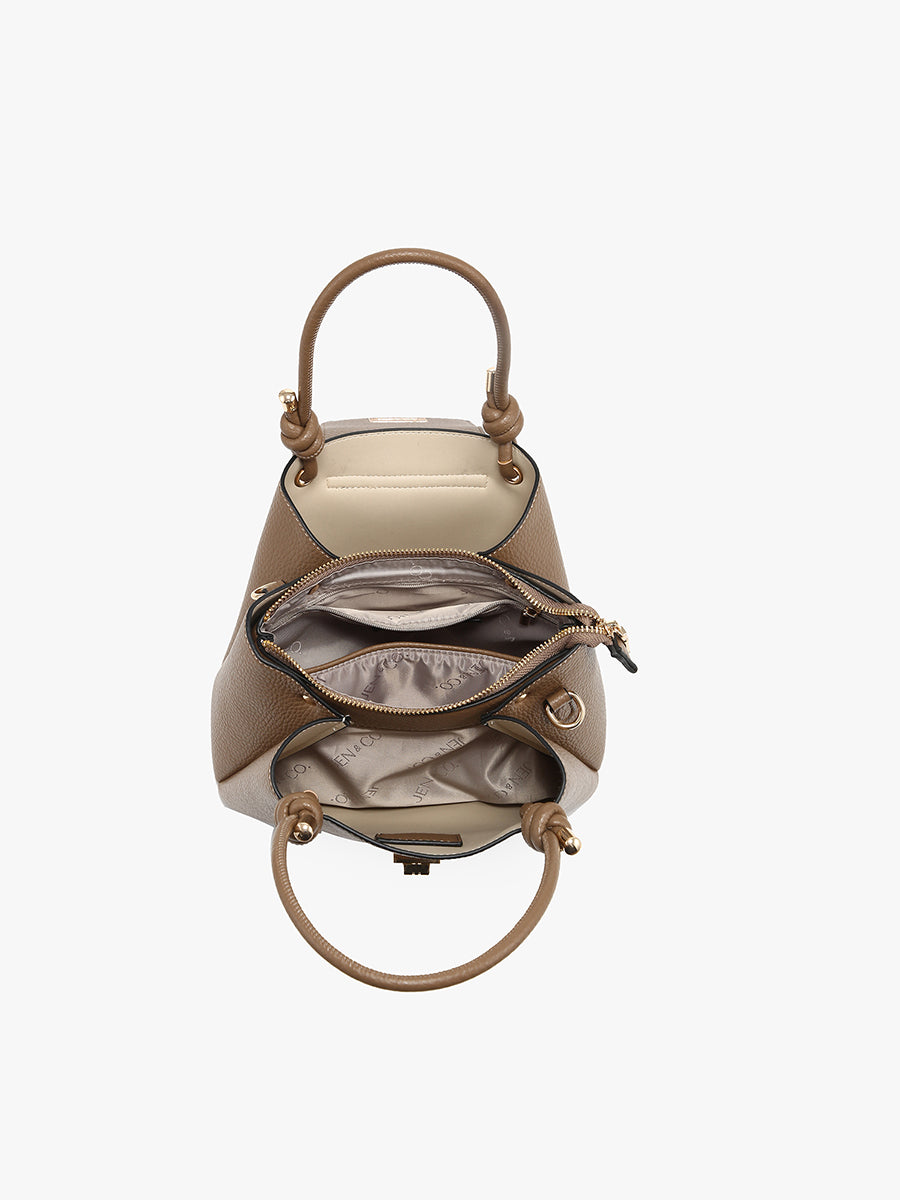 Zoey Vegan Triple Compartment Satchel – Jen & Co.