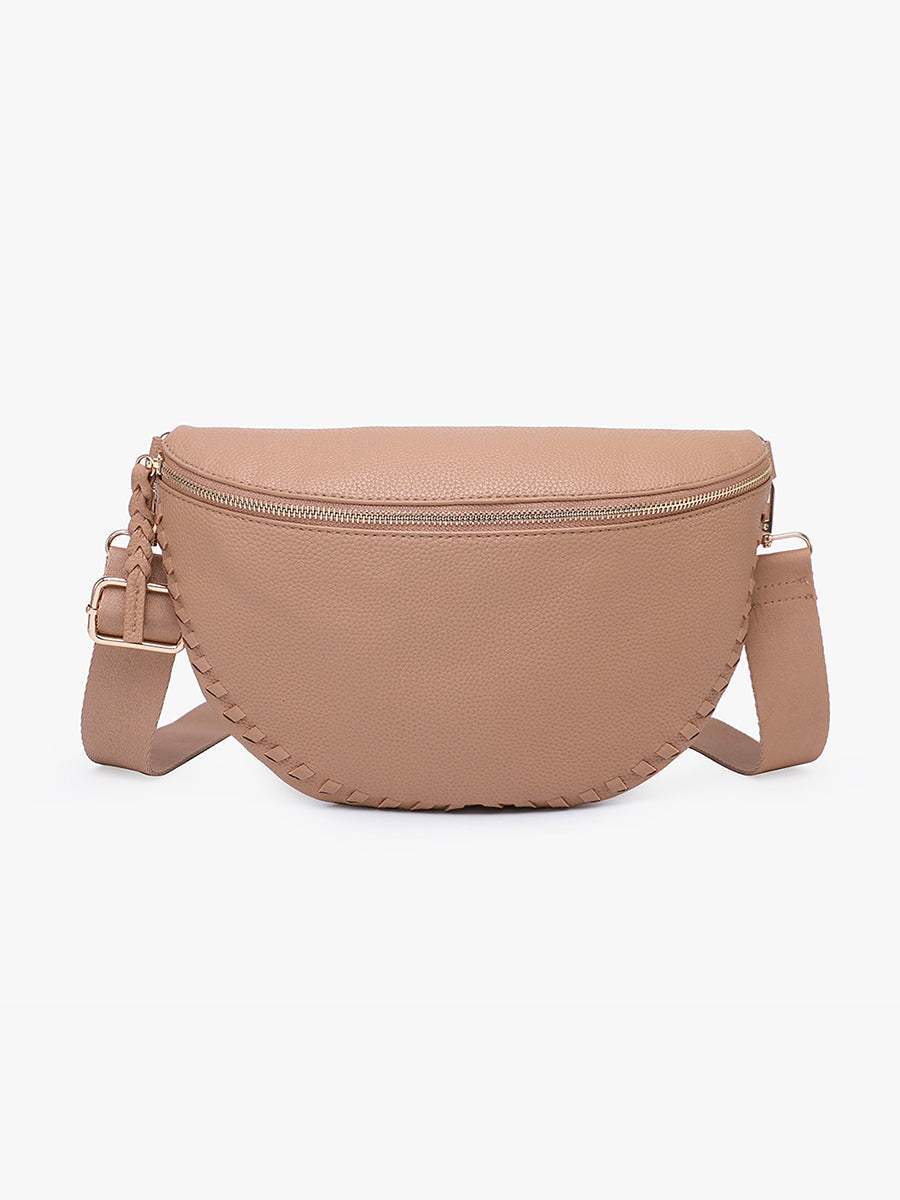 Janae Vegan Crossbody/Sling Bag Taupe - Jen & Co. vegan handbag