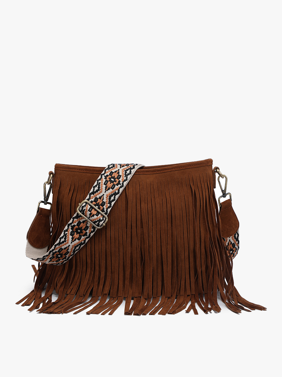 Sadie Vegan Crossbody Dark Brown - Jen & Co. vegan handbag