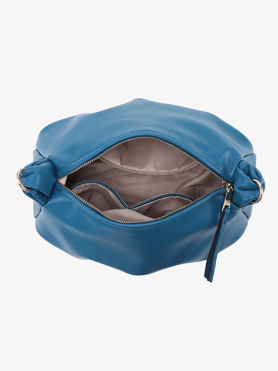 Ophelia Vegan Ruched Shoulder Bag - Jen & Co. vegan handbag